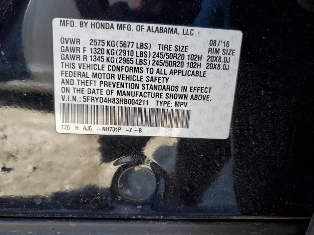2017 ACURA MDX ADVANC - 5FRYD4H83HB004211
