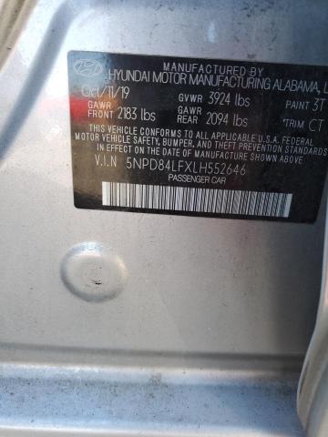 2020 HYUNDAI ELANTRA SE 5NPD84LFXLH552646