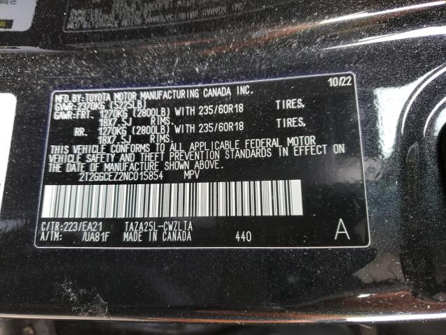 2022 LEXUS NX 350 2T2GGCEZ2NC015854