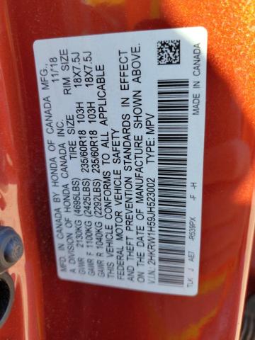 2018 HONDA CR-V EX - 2HKRW1H59JH523002