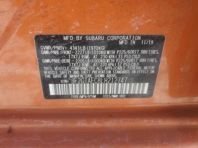 2020 SUBARU CROSSTREK JF2GTAEC8LH212747