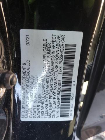 2022 HONDA INSIGHT TO 19XZE4F93NE003026