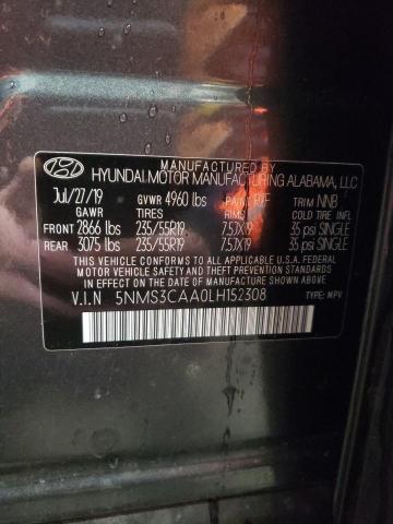 2020 HYUNDAI SANTA FE S - 5NMS3CAA0LH152308