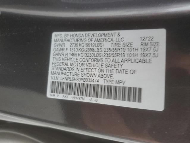 2023 HONDA ODYSSEY TO - 5FNRL6H80PB033474