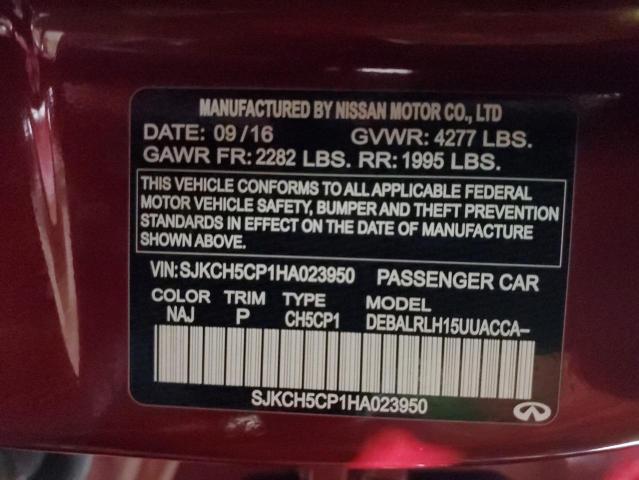 2017 INFINITI QX30 BASE - SJKCH5CP1HA023950