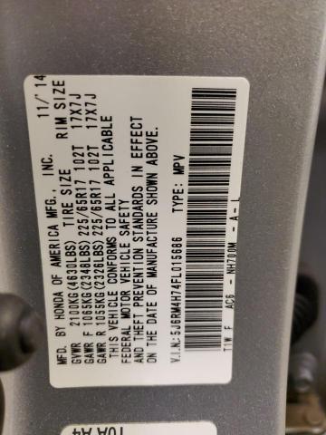 2015 HONDA CR-V EXL - 5J6RM4H74FL015686