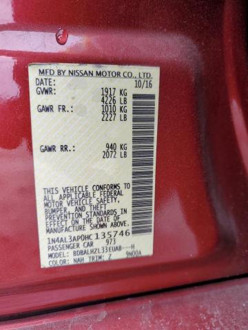 2017 NISSAN ALTIMA 2.5 - 1N4AL3AP0HC135746