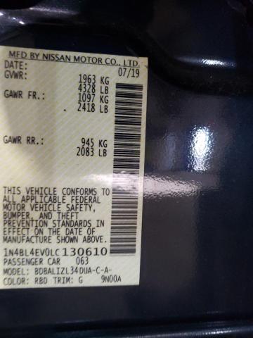 2020 NISSAN ALTIMA SL - 1N4BL4EV0LC130610