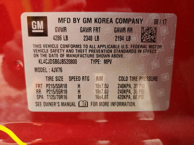 2018 BUICK ENCORE PRE - KL4CJDSB0JB520800