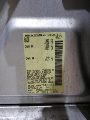 2017 NISSAN ALTIMA 2.5 - 1N4AL3AP6HC242882
