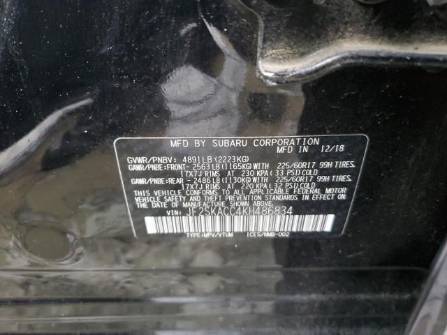 2019 SUBARU FORESTER JF2SKACC4KH486834