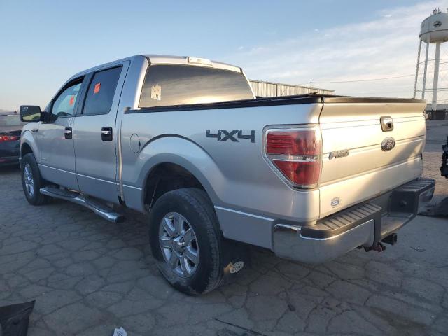 FORD F150 SUPER 2013 silver crew pic gas 1FTFW1ET8DFB40396 photo #3