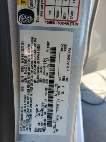 2019 FORD FIESTA SE - 3FADP4BJ3KM138194