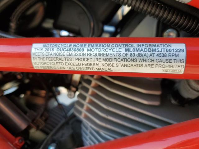 2018 DUCATI MONSTER 79 ML0MADBM5JT001229