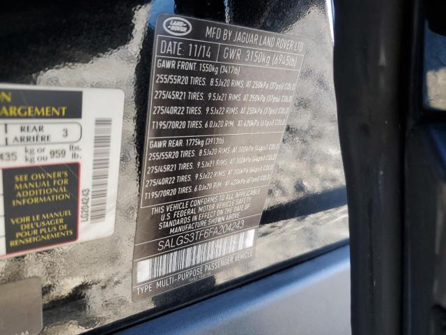 2015 LAND ROVER RANGE ROVE SALGS3TF6FA204243