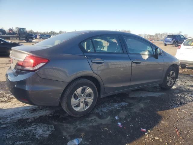 HONDA CIVIC LX 2013 gray sedan 4d gas 2HGFB2F50DH545007 photo #4