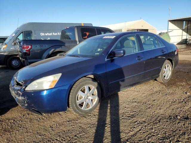 HONDA ACCORD EX 2005 blue sedan 4d gas 1HGCM66505A003278 photo #1