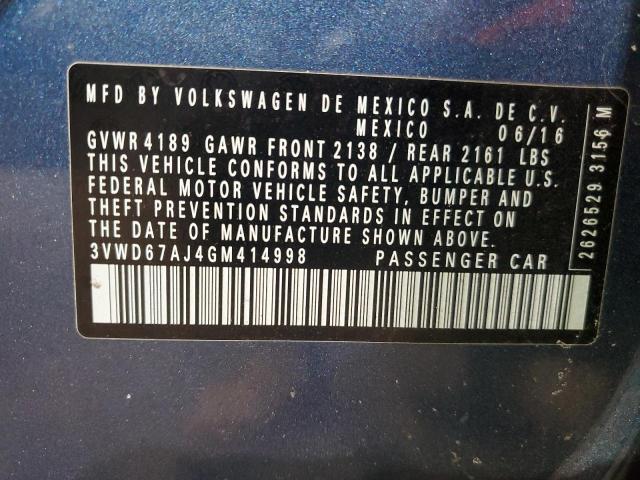2016 VOLKSWAGEN JETTA SE - 3VWD67AJ4GM414998