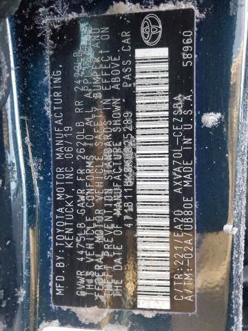 2019 TOYOTA CAMRY L - 4T1B11HK8KU825289
