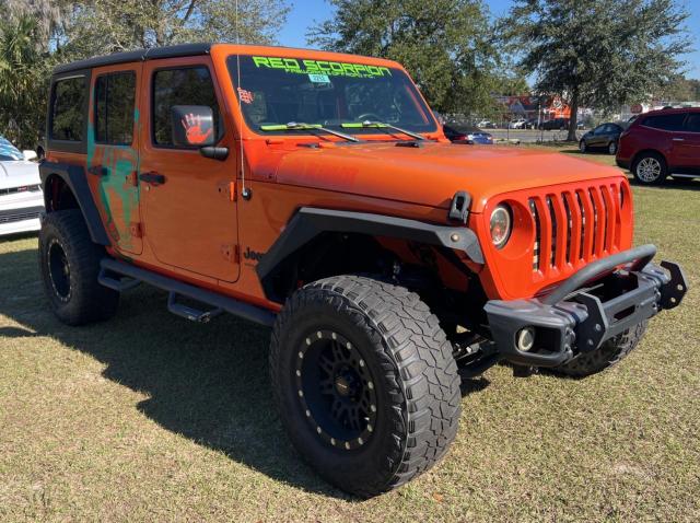 JEEP WRANGLER U 2018 orange  gas 1C4HJXDGXJW172695 photo #1