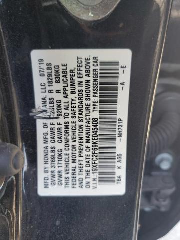 2019 HONDA CIVIC LX 19XFC2F69KE045408