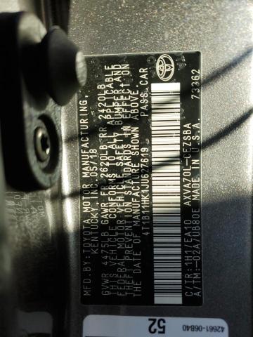 2018 TOYOTA CAMRY L 4T1B11HK1JU627619