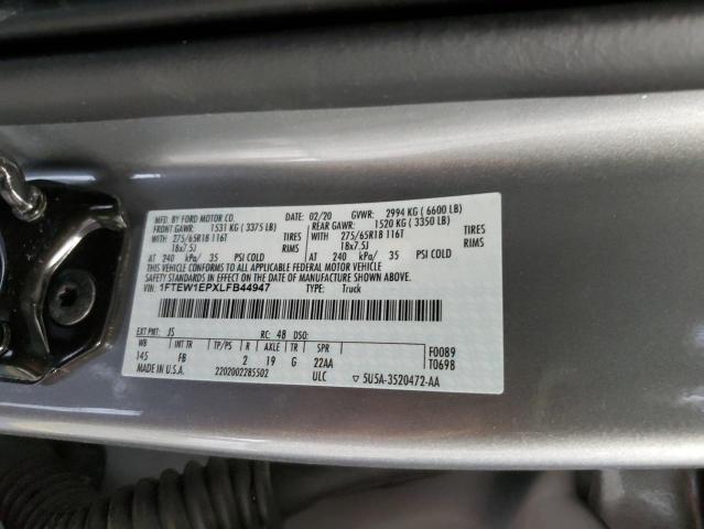 2020 FORD F150 SUPER - 1FTEW1EPXLFB44947