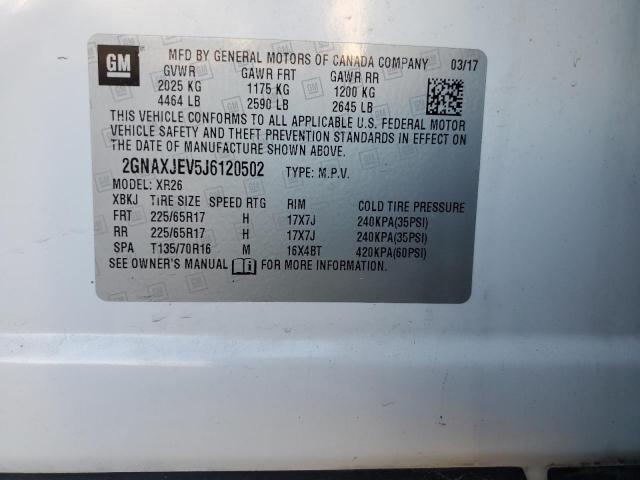 2018 CHEVROLET EQUINOX LT - 2GNAXJEV5J6120502