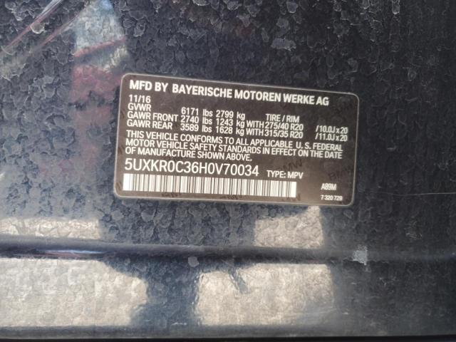 2017 BMW X5 XDRIVE3 - 5UXKR0C36H0V70034