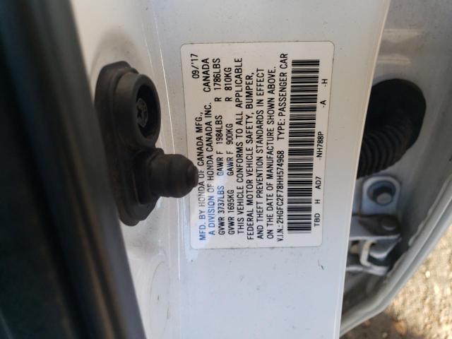 2017 HONDA CIVIC EX - 2HGFC2F78HH574968