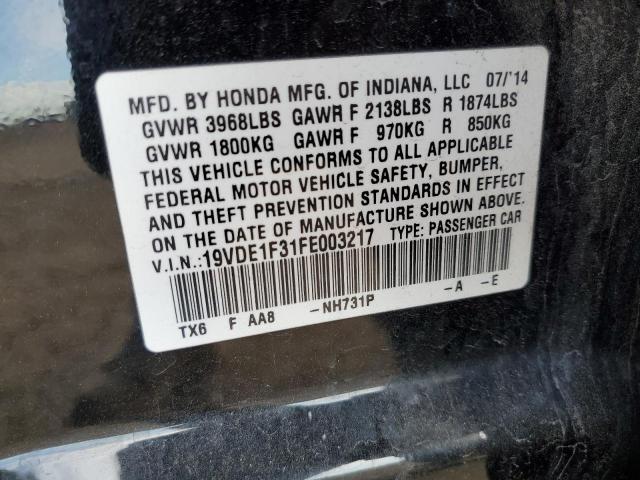 2015 ACURA ILX 20 19VDE1F31FE003217