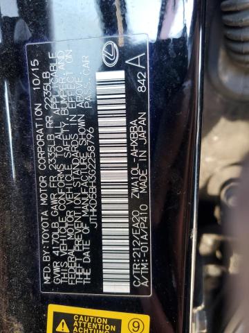 2016 LEXUS CT 200 JTHKD5BH3G2258796