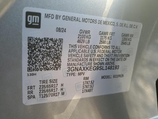 2025 CHEVROLET EQUINOX AC 3GNAXKEG9SL148193