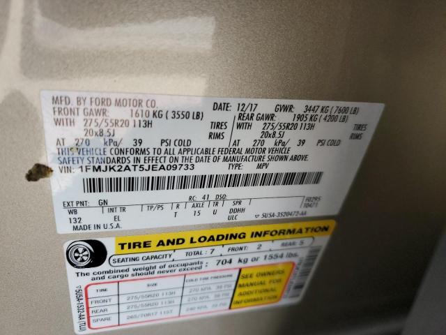 2018 FORD EXPEDITION - 1FMJK2AT5JEA09733