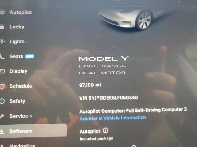 2020 TESLA MODEL Y - 5YJYGDEE8LF050340