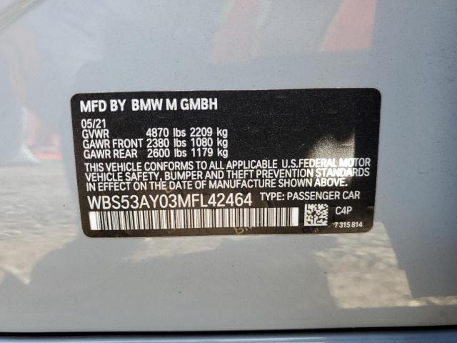 2021 BMW M3 WBS53AY03MFL42464