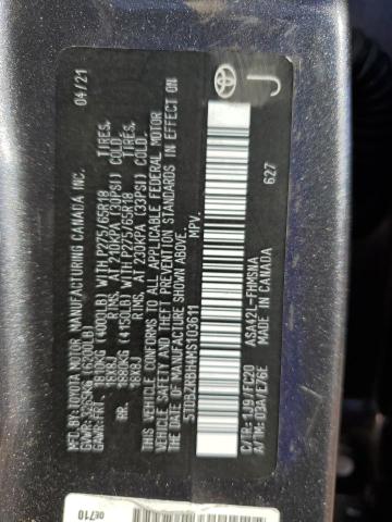 2021 TOYOTA HIGHLANDER - 5TDBZRBH6MS103626