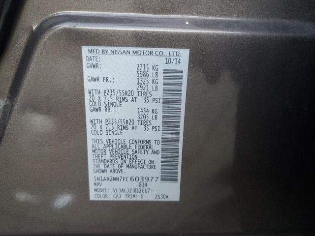 2015 NISSAN PATHFINDER 5N1AR2MN7FC603977