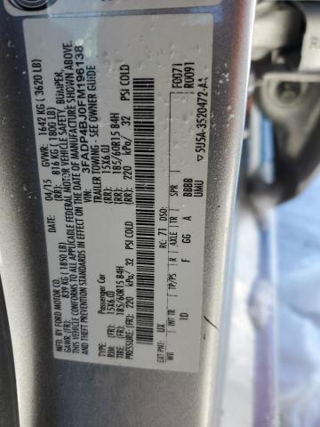 2015 FORD FIESTA SE - 3FADP4BJ0FM196138