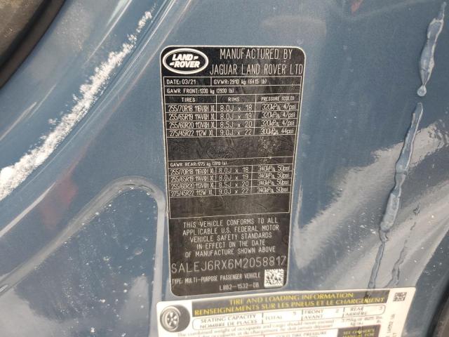 2021 LAND ROVER DEFENDER 9 SALEJ6RX6M2058817