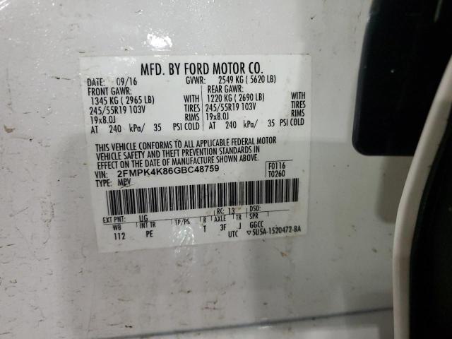 2016 FORD EDGE TITAN - 2FMPK4K86GBC48759