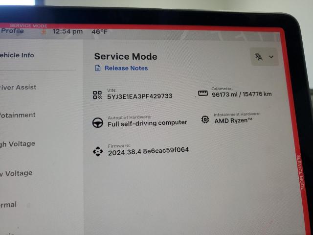 2023 TESLA MODEL 3 5YJ3E1EA3PF429733