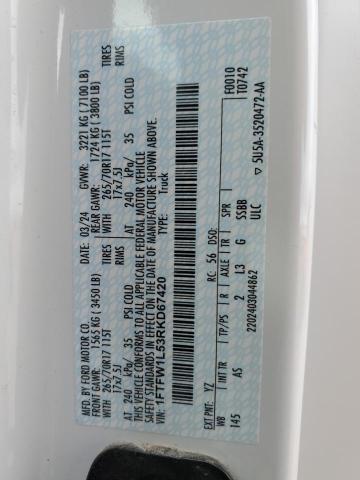 2024 FORD F150 XL 1FTFW1L53RKD67420