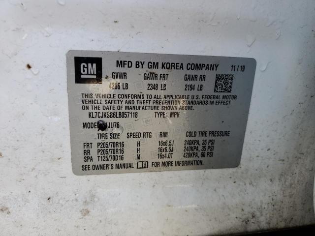 2020 CHEVROLET TRAX LS - KL7CJKSB6LB057118