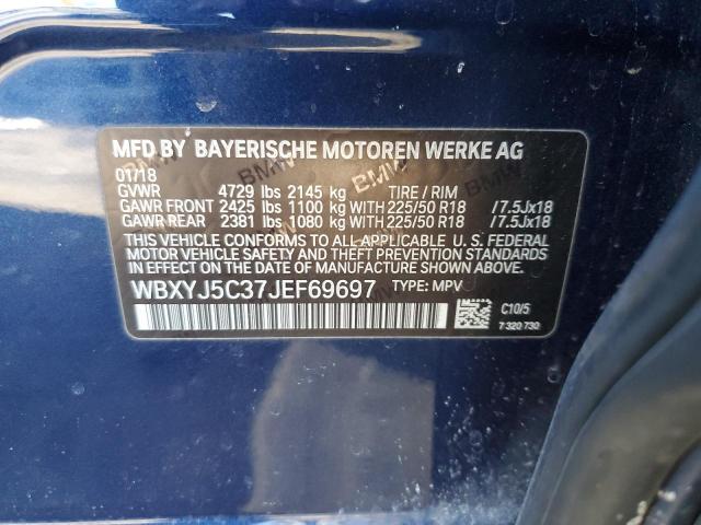 2018 BMW X2 XDRIVE2 - WBXYJ5C37JEF69697