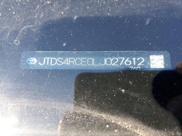 2020 TOYOTA COROLLA SE - JTDS4RCE0LJ027612