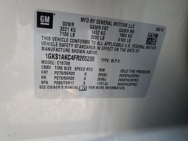 2015 GMC YUKON SLE 1GKS1AKC4FR265208