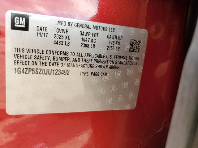 2018 BUICK LACROSSE E 1G4ZP5SZ0JU123492