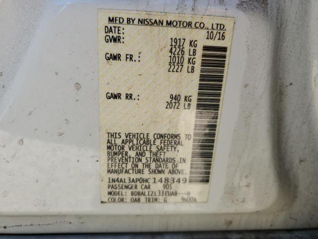 2017 NISSAN ALTIMA 2.5 - 1N4AL3AP0HC148349
