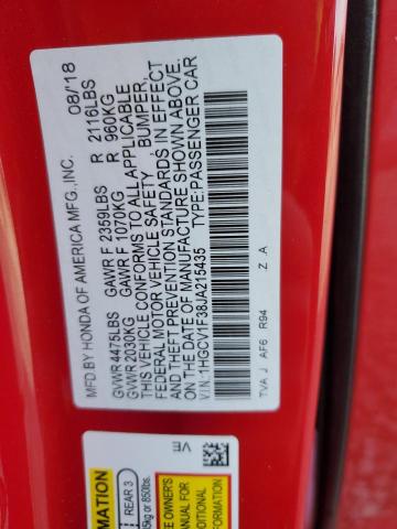 2018 HONDA ACCORD SPO 1HGCV1F38JA215435